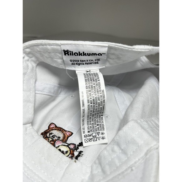 Rilakkuma San-X Co Hat Embroidered White Snapback Adjustable Cap 2018 - Picture 6 of 12